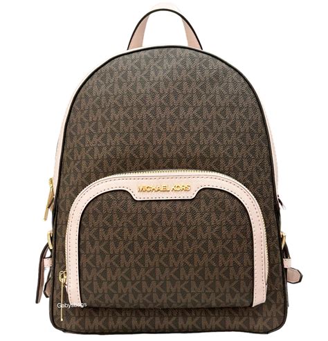 Michael Kors Jaycee Medium Logo Backpack (Powder Blush) 